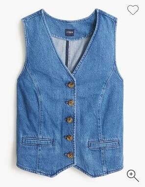 J. Crew Sleeveless Denim Vest Top Blue 0